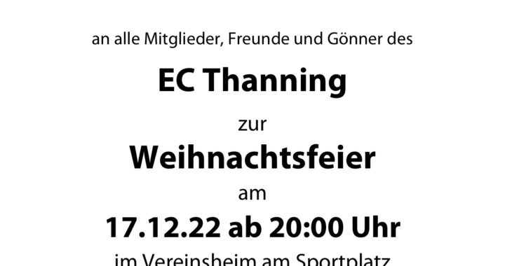 Einladung Weihnachtsfeier 2022