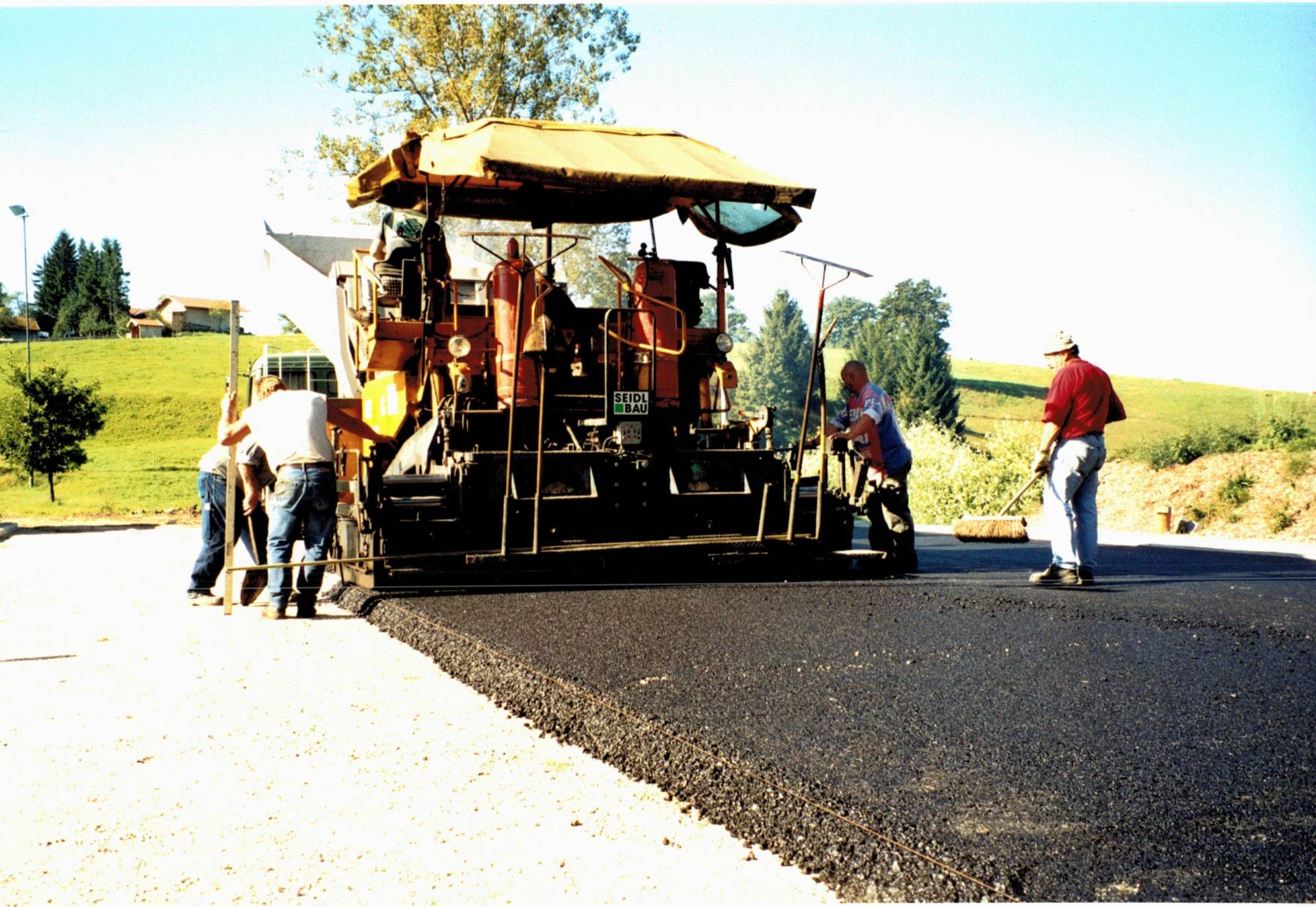 Teerarbeiten Stockbahnbau 2002